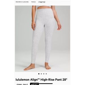 Lululemon legging align size 4 full lenght 28’’